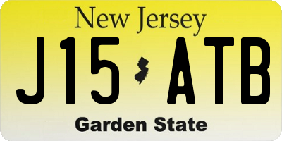 NJ license plate J15ATB