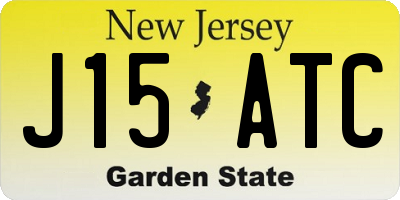 NJ license plate J15ATC