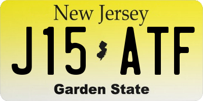 NJ license plate J15ATF