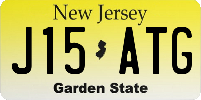 NJ license plate J15ATG
