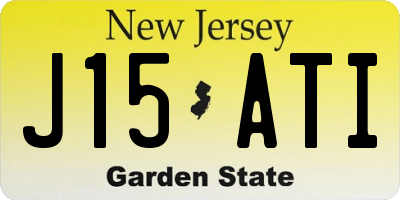 NJ license plate J15ATI