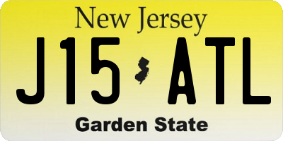 NJ license plate J15ATL