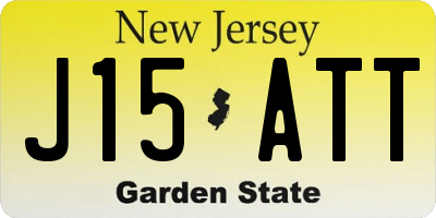 NJ license plate J15ATT