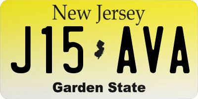 NJ license plate J15AVA