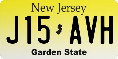 NJ license plate J15AVH