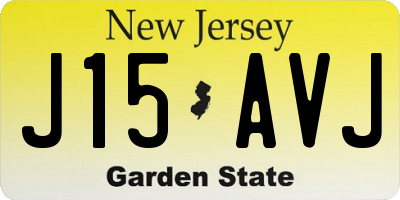 NJ license plate J15AVJ