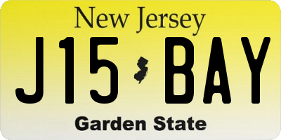 NJ license plate J15BAY
