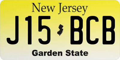 NJ license plate J15BCB