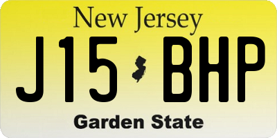 NJ license plate J15BHP
