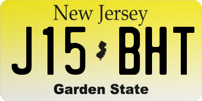 NJ license plate J15BHT