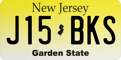 NJ license plate J15BKS