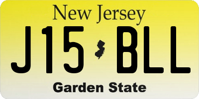 NJ license plate J15BLL
