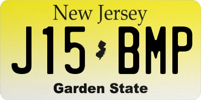 NJ license plate J15BMP