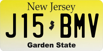 NJ license plate J15BMV