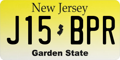 NJ license plate J15BPR