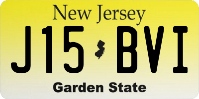 NJ license plate J15BVI