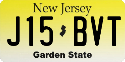 NJ license plate J15BVT