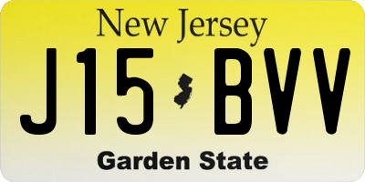 NJ license plate J15BVV