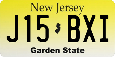NJ license plate J15BXI
