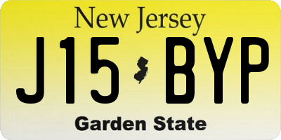 NJ license plate J15BYP