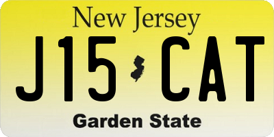 NJ license plate J15CAT