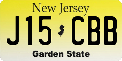 NJ license plate J15CBB