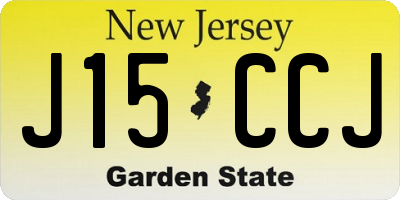 NJ license plate J15CCJ