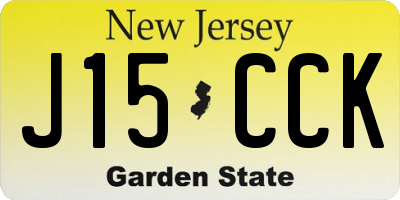 NJ license plate J15CCK