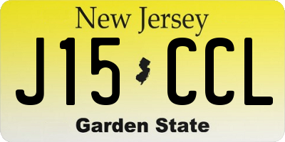 NJ license plate J15CCL
