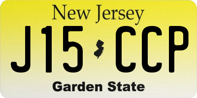 NJ license plate J15CCP