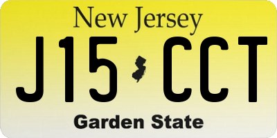 NJ license plate J15CCT