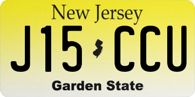 NJ license plate J15CCU