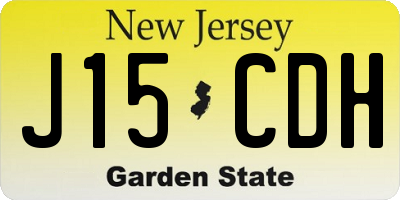 NJ license plate J15CDH