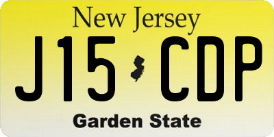 NJ license plate J15CDP