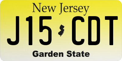 NJ license plate J15CDT