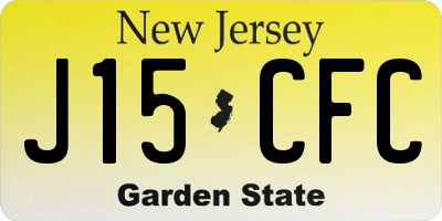 NJ license plate J15CFC