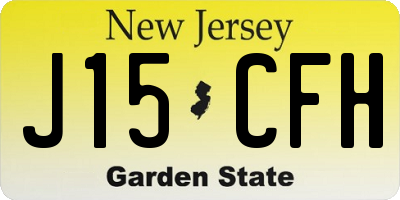 NJ license plate J15CFH