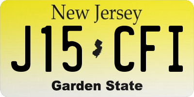 NJ license plate J15CFI
