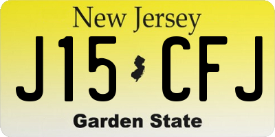 NJ license plate J15CFJ