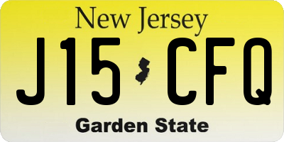 NJ license plate J15CFQ