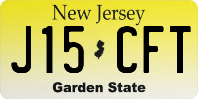NJ license plate J15CFT