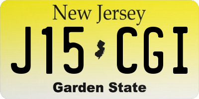NJ license plate J15CGI