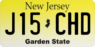 NJ license plate J15CHD