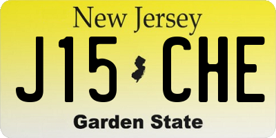 NJ license plate J15CHE