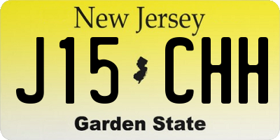 NJ license plate J15CHH
