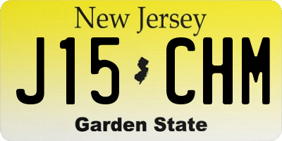 NJ license plate J15CHM