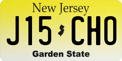 NJ license plate J15CHO