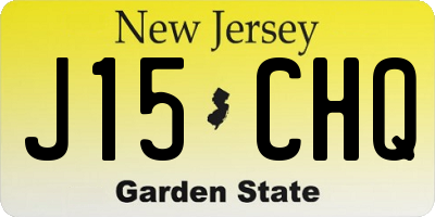 NJ license plate J15CHQ