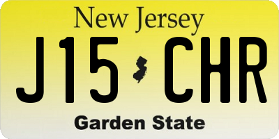 NJ license plate J15CHR