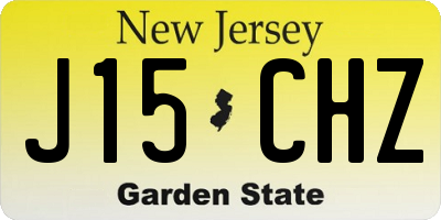 NJ license plate J15CHZ